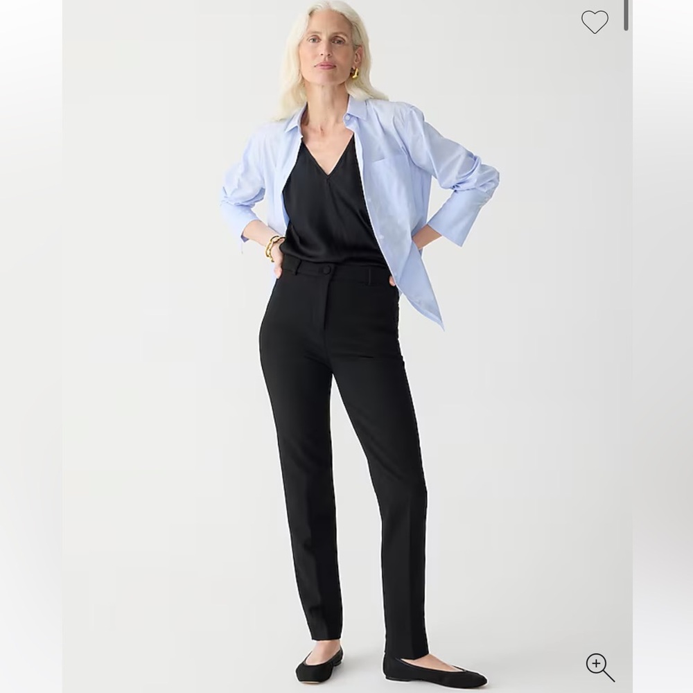 J. Crew Black Cameron Pant in Four Season Stretch 8 Petite New H6583 - Picture 2 of 12
